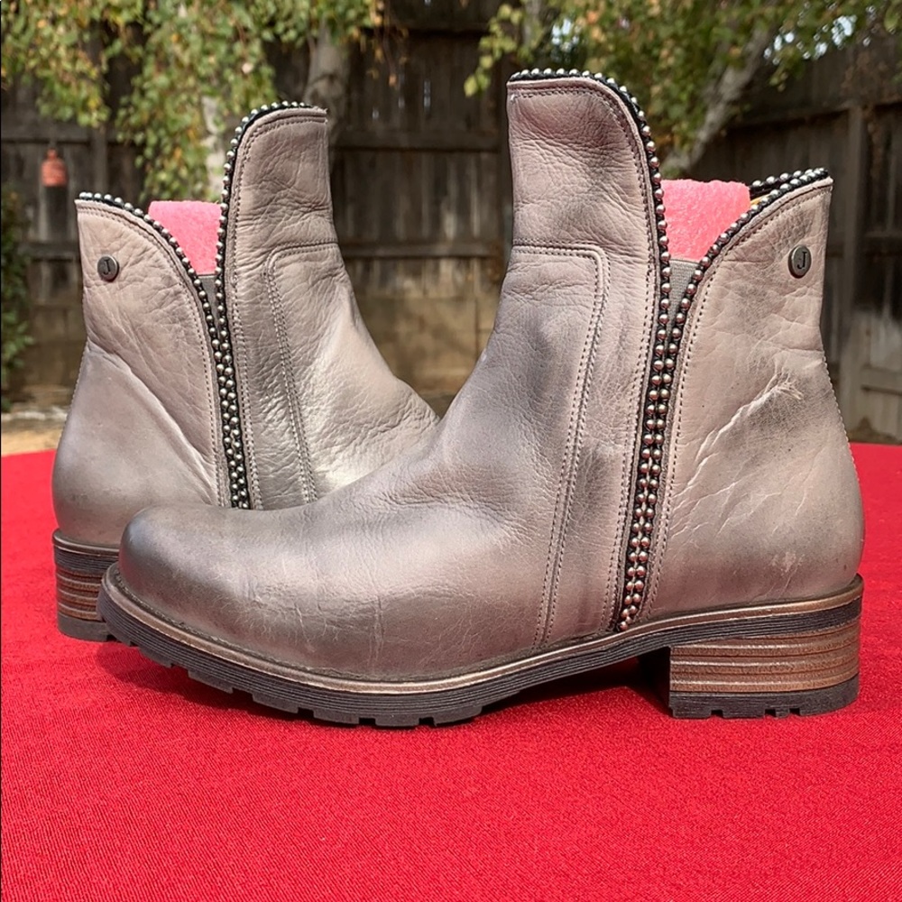 Jafa 497 Burlap Slip On Ankle Boots Size 38 - Picture 8 of 10